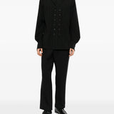 ZIGGY CHEN - Men Layered Collar Double-Breasted Shirt