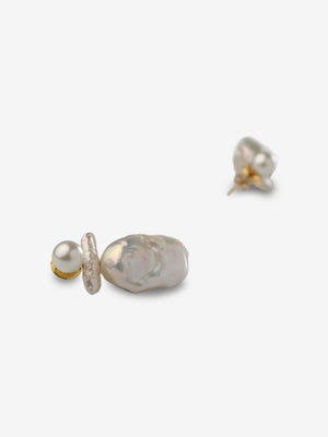 SIMONE ROCHA - Women Stacked Baroque Pearl Stud Earrings