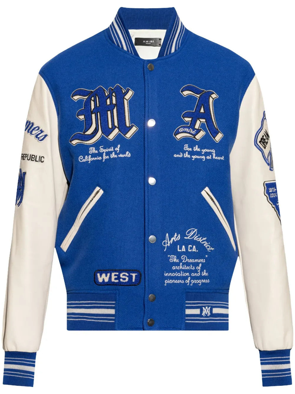 Blue jacket, front view
