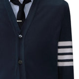 Navy t-shirt worn by a person, showing the t-shirt fit