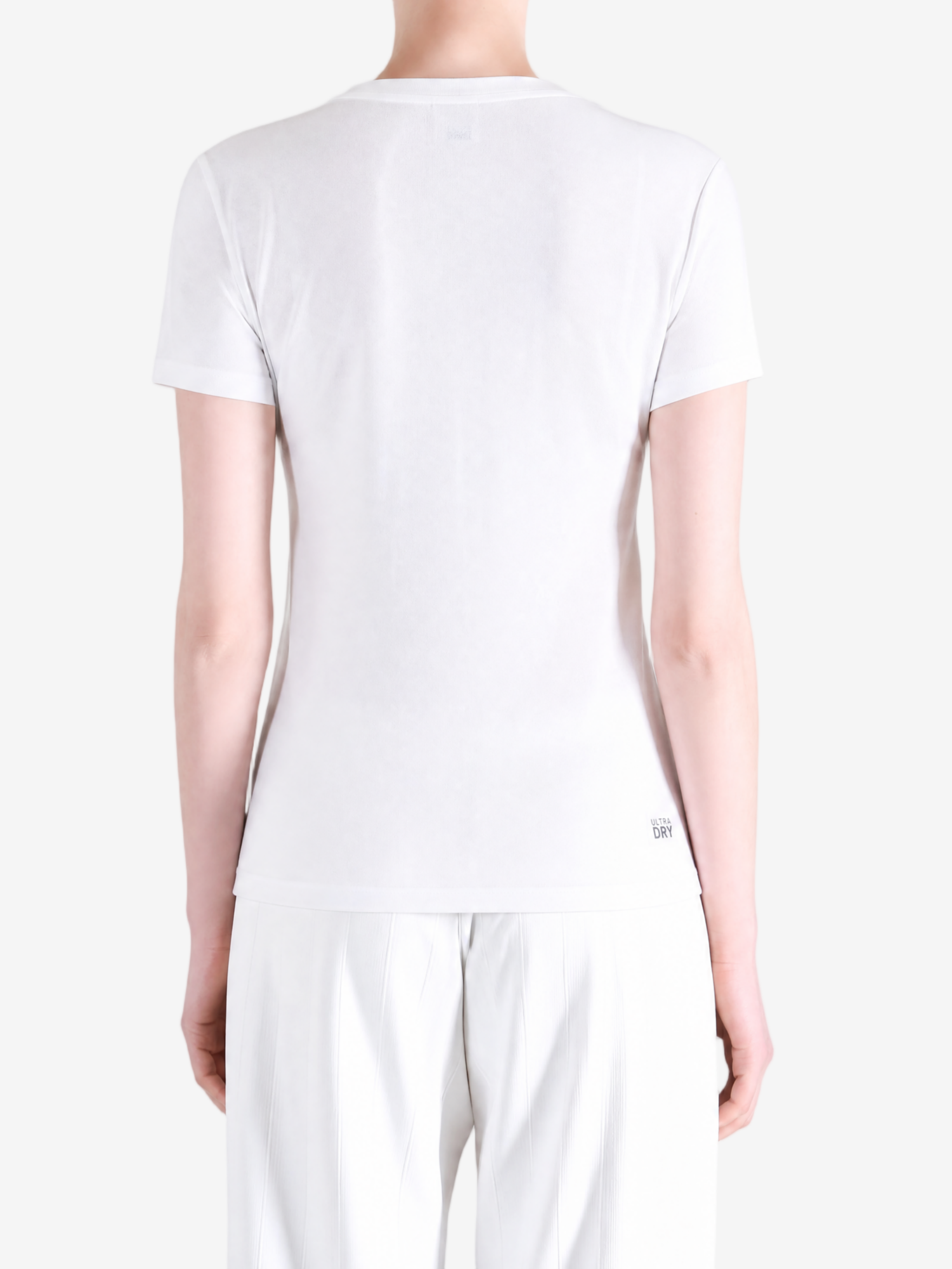 White t-shirt, full body view