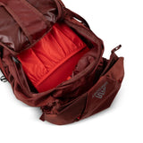 Burgundy bag, front view