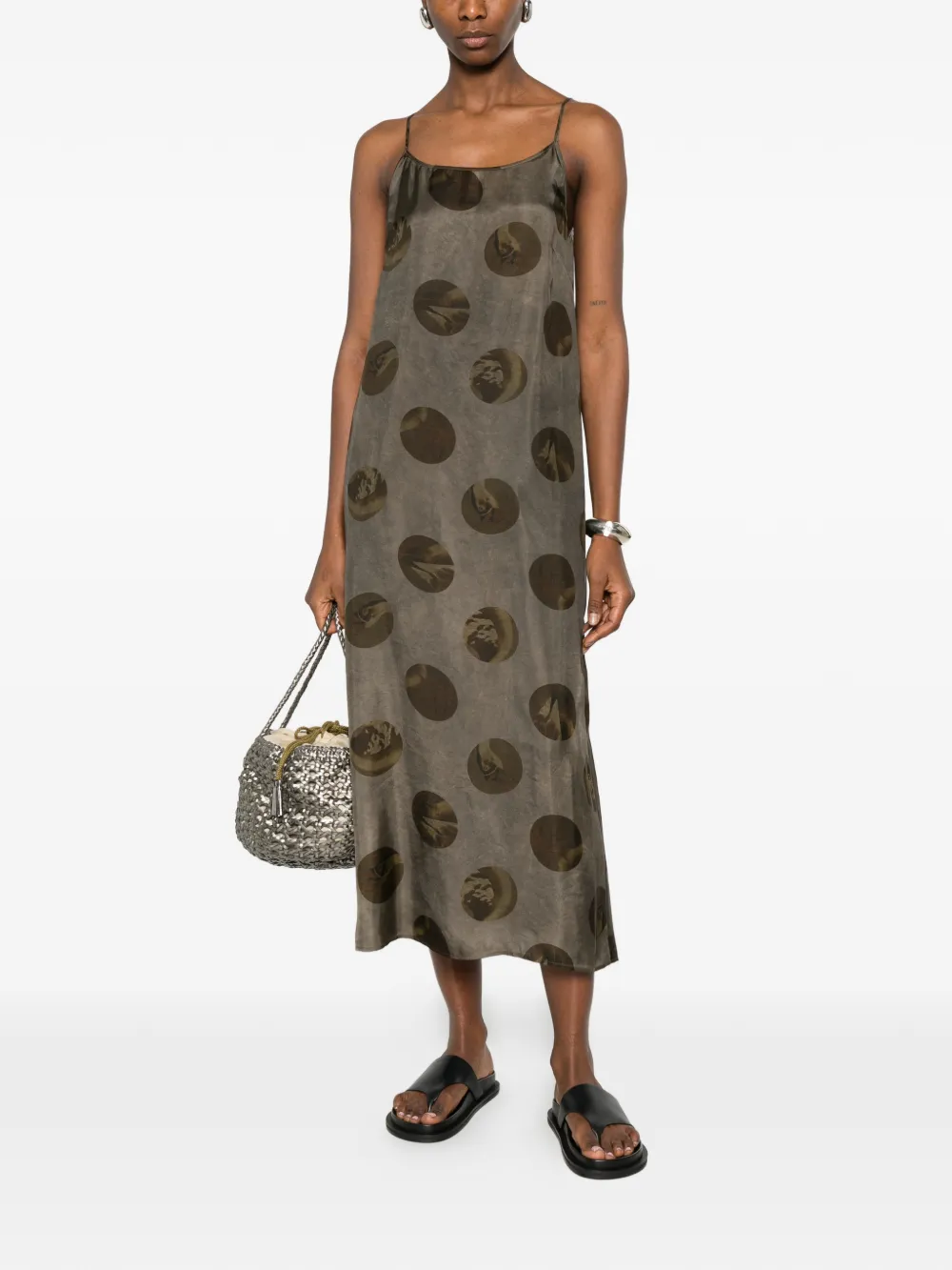 Grey dress,full body view