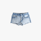 Blue shorts, front view
