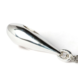 Grey necklace, side view