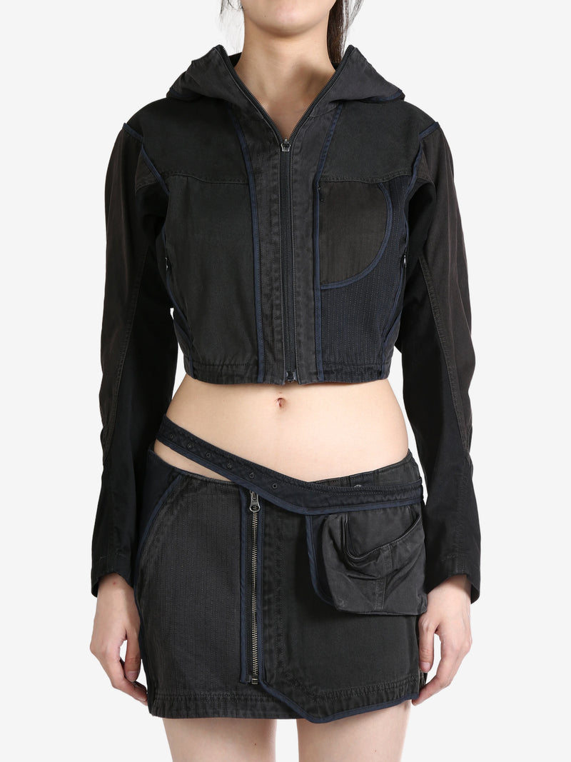 HYEIN SEO - Women Patchwork Crop Jacket