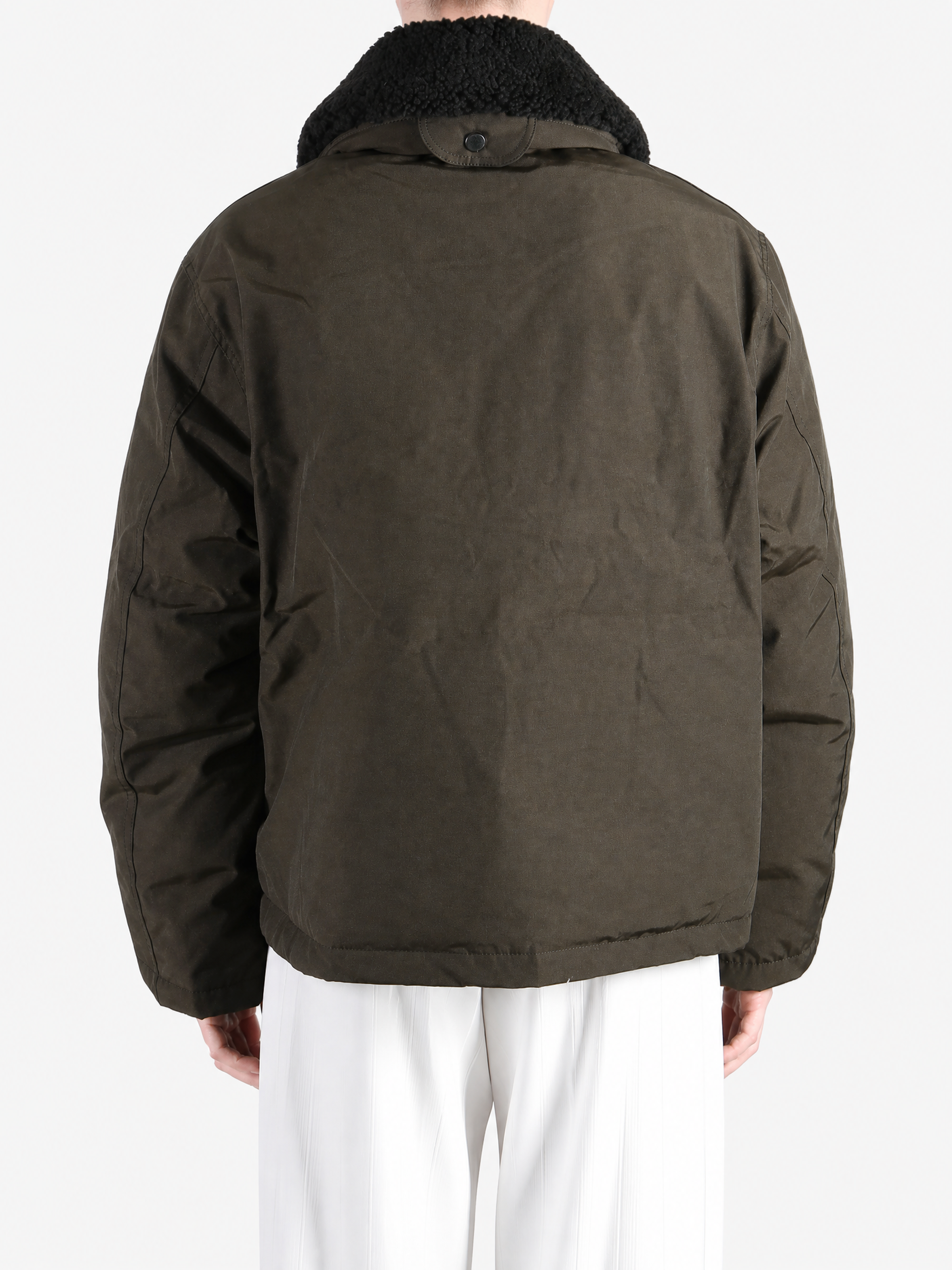 Brown jacket, full body view