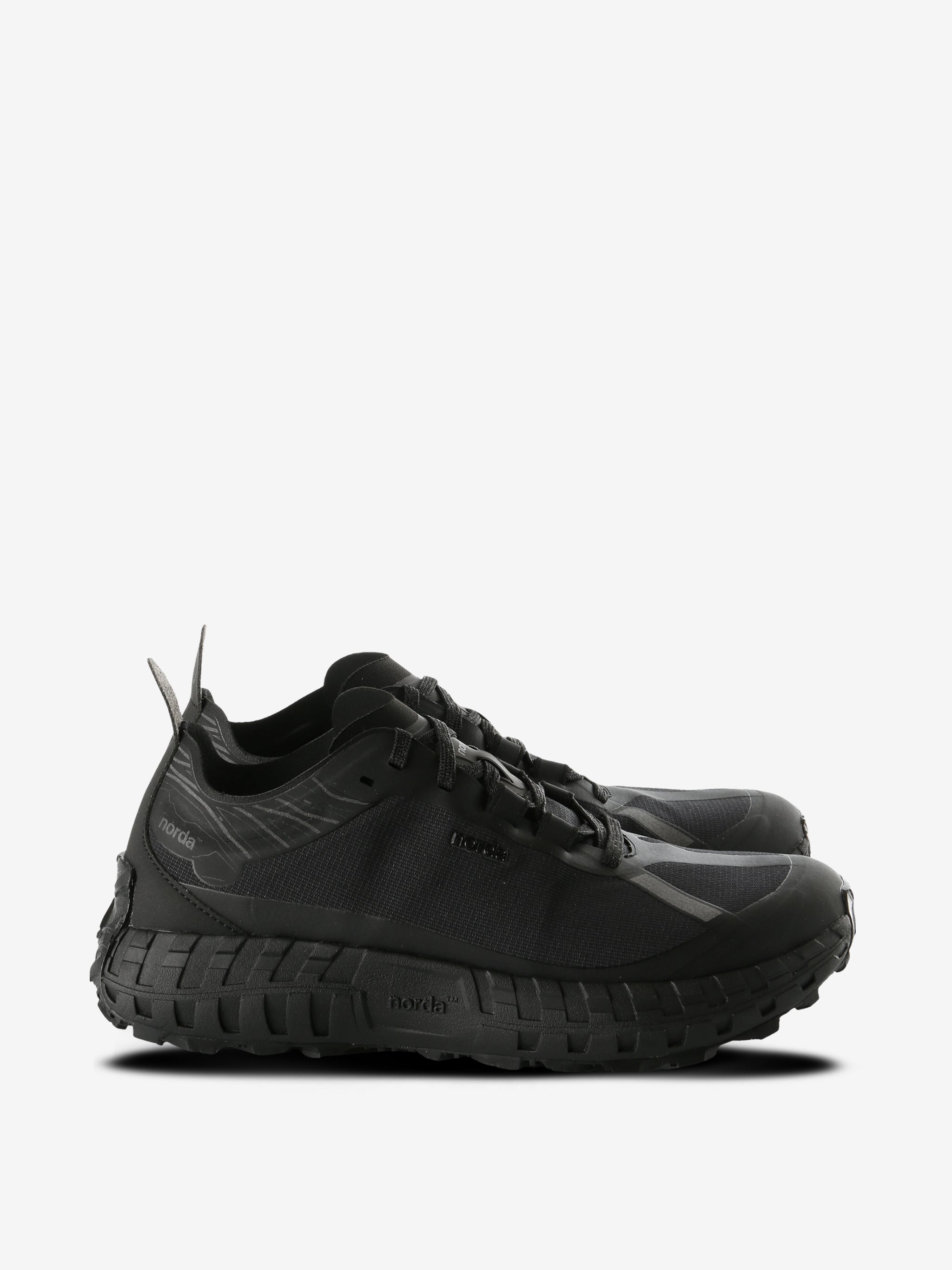 Black sneakers, front view