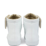 White sneakers, back view