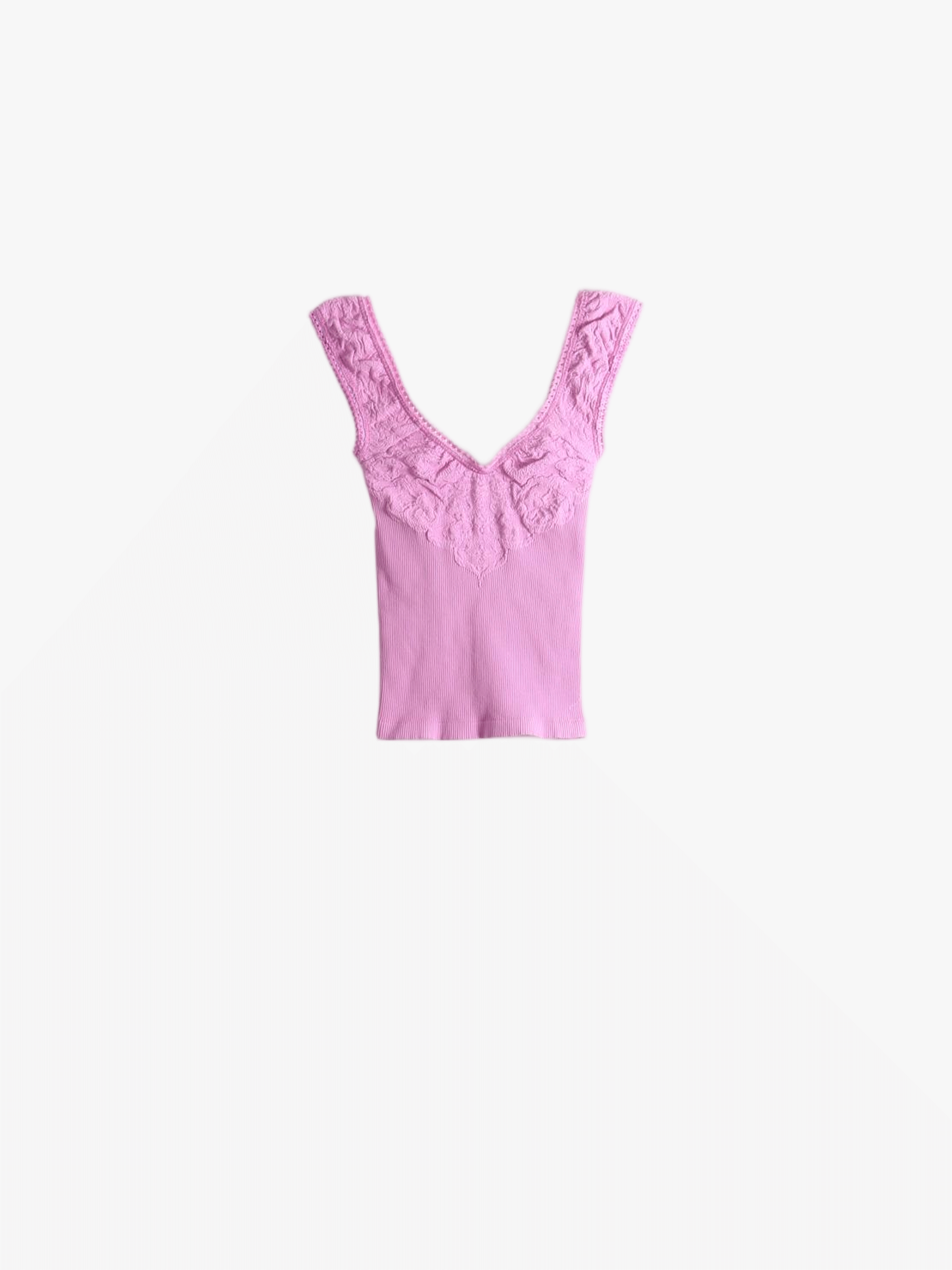 Pink top, front view