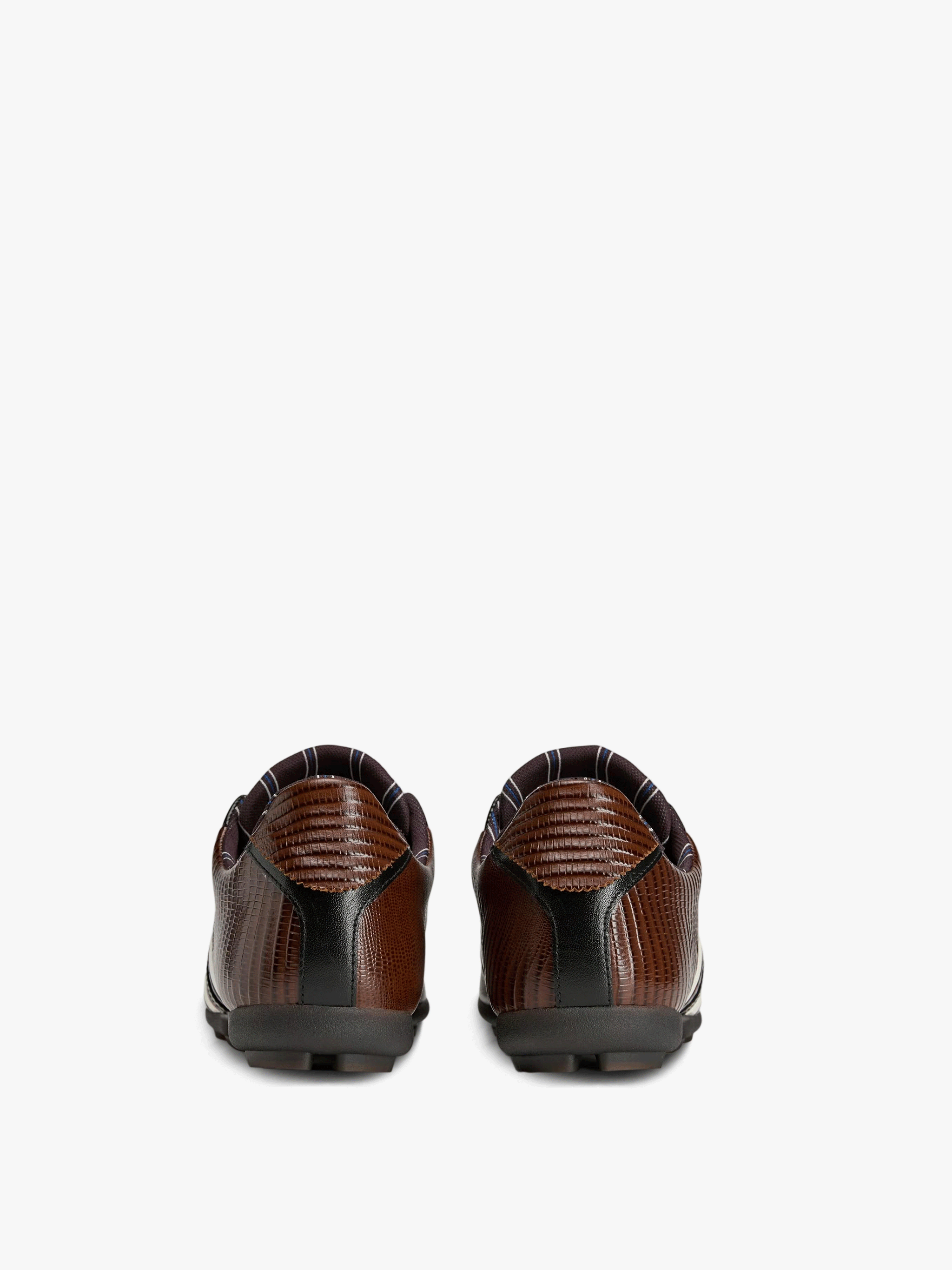 Brown shoes, back view