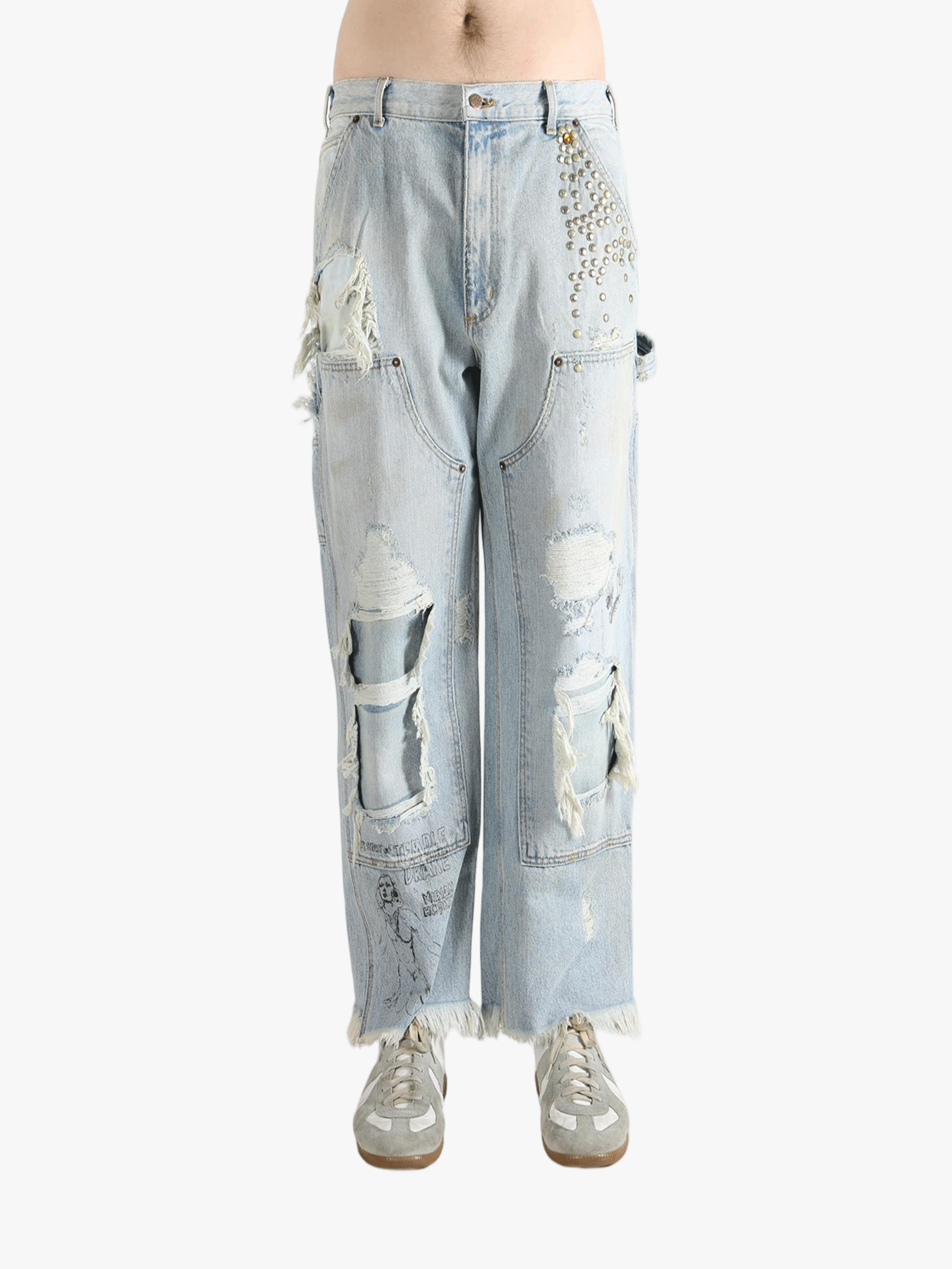 Blue jeans, front view