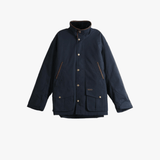 Navy jacket, front view