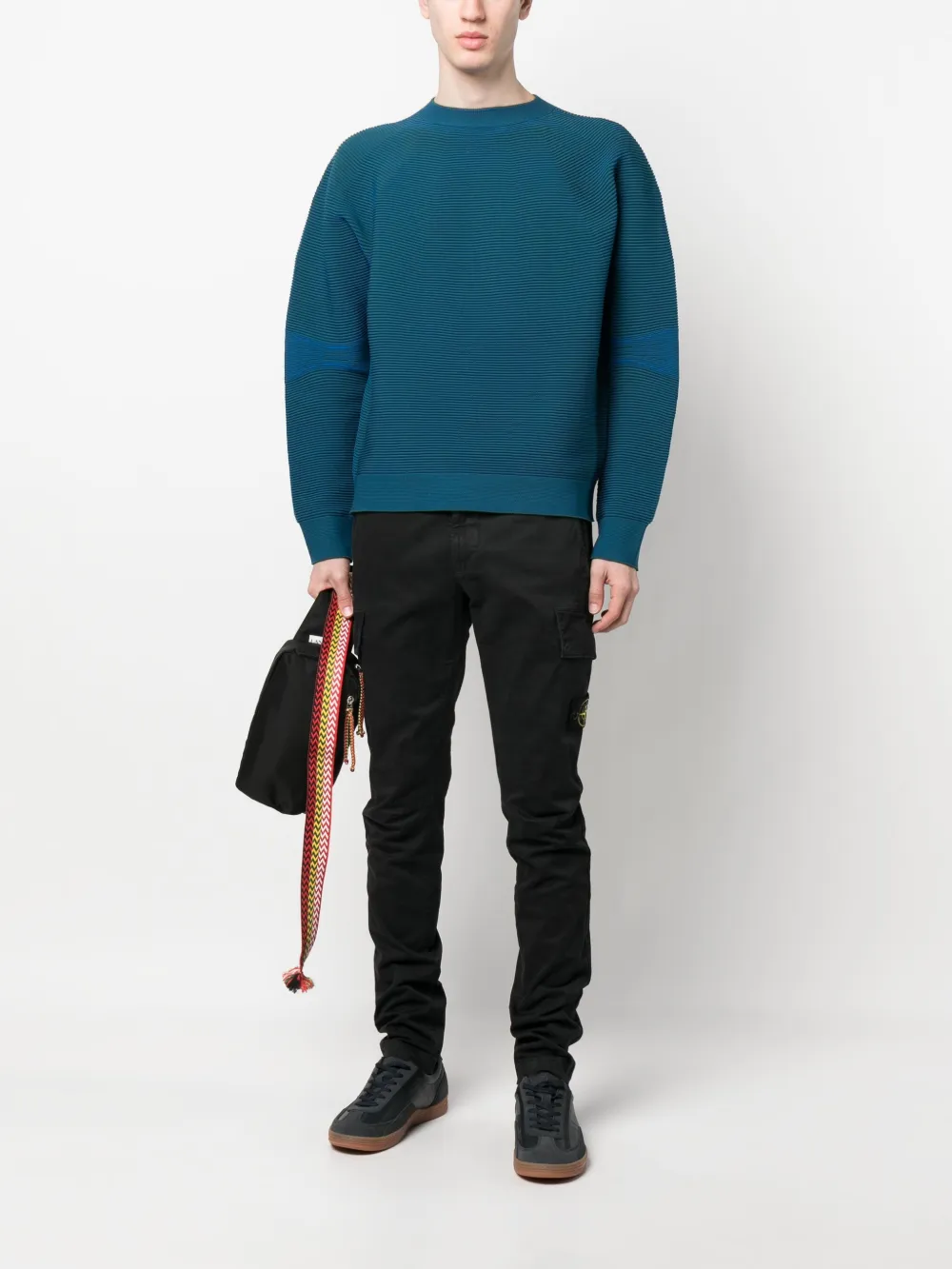 Black pants, full body view