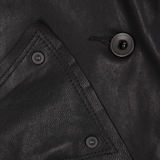 Close up of  Black jacket ,showing texture of the Linen