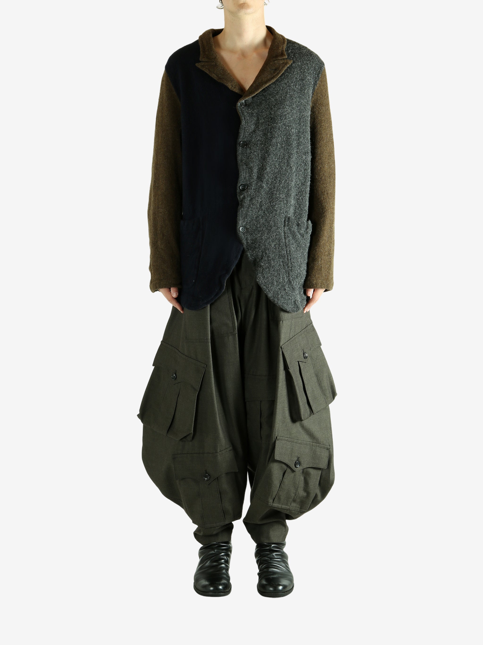 Brown jacket, full body view