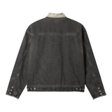 Grey jackets, back view