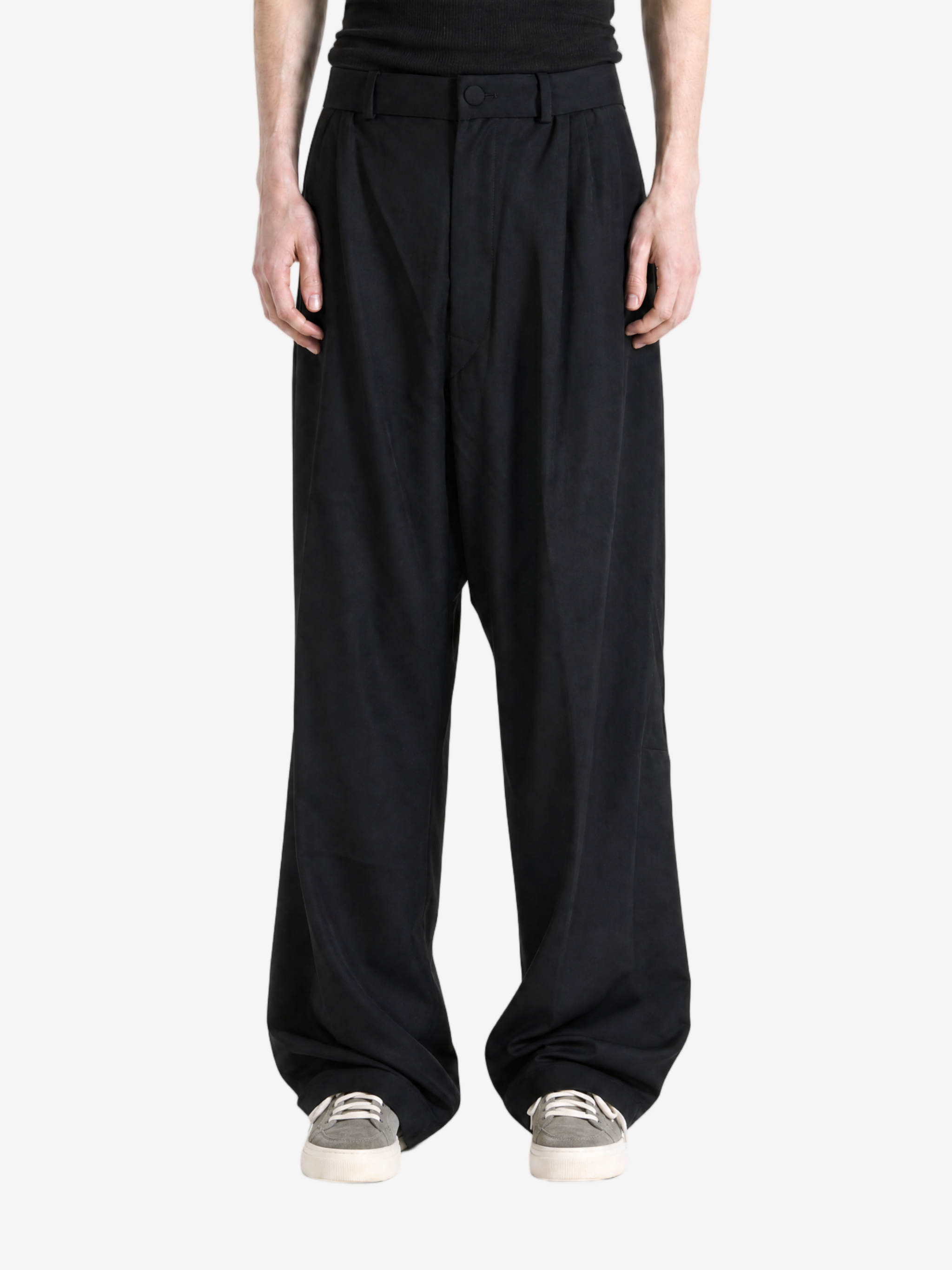 Black pants, full body view