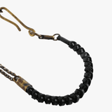 Black accessories, front view