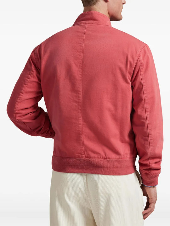 Red jacket worn by a person, showing the jacket's fit