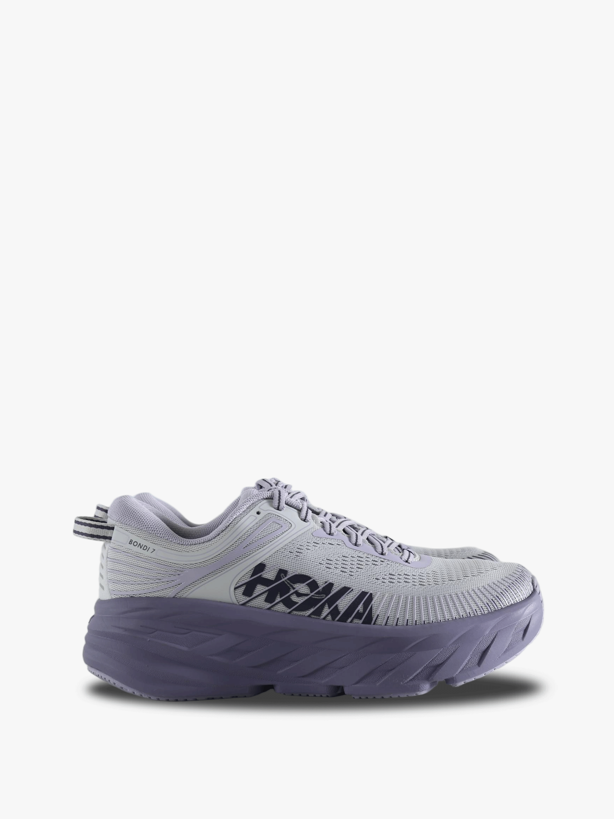 Purple shoes, side view
