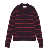 Purple sweater, front view