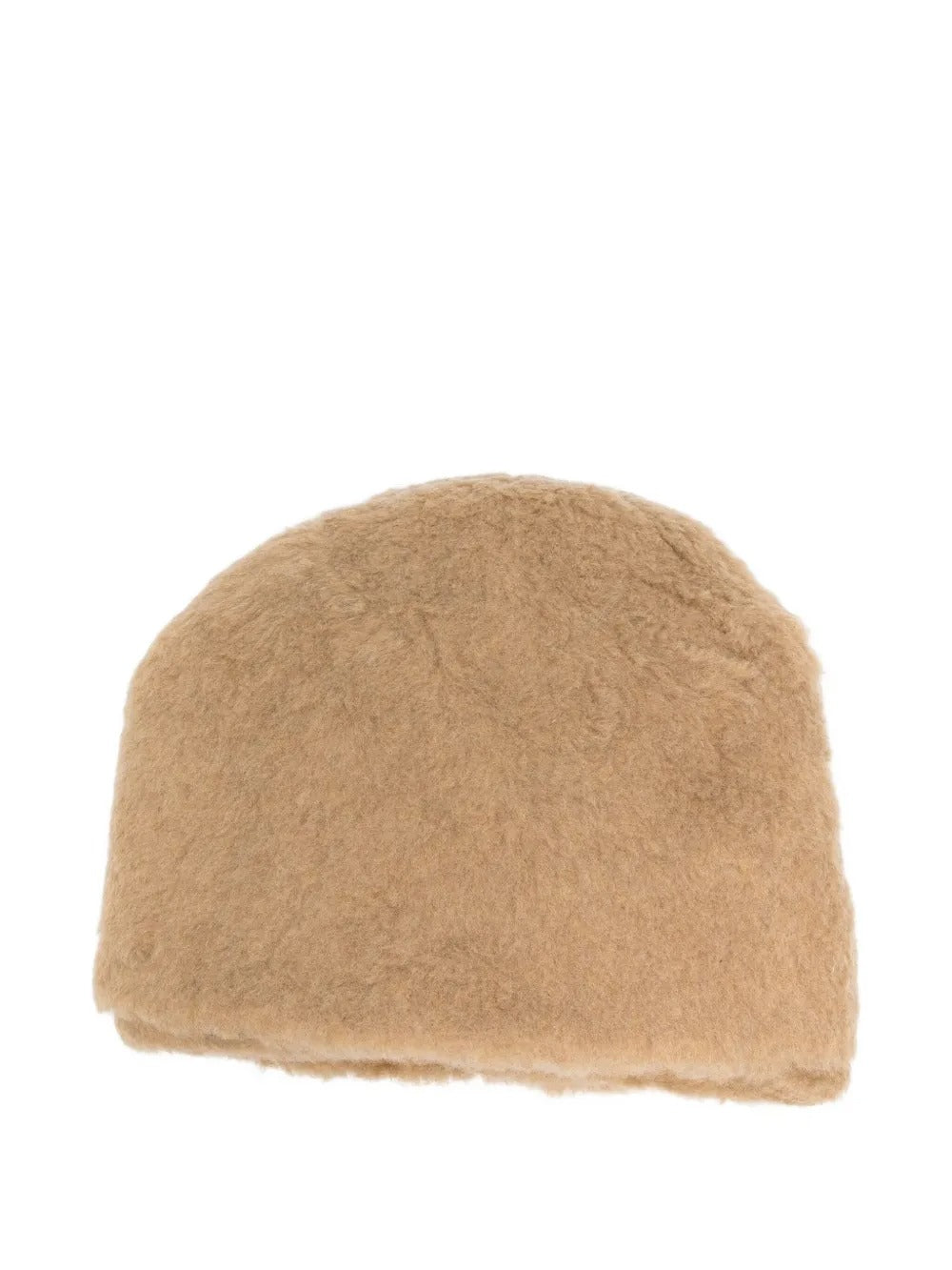 Tan hat, back view