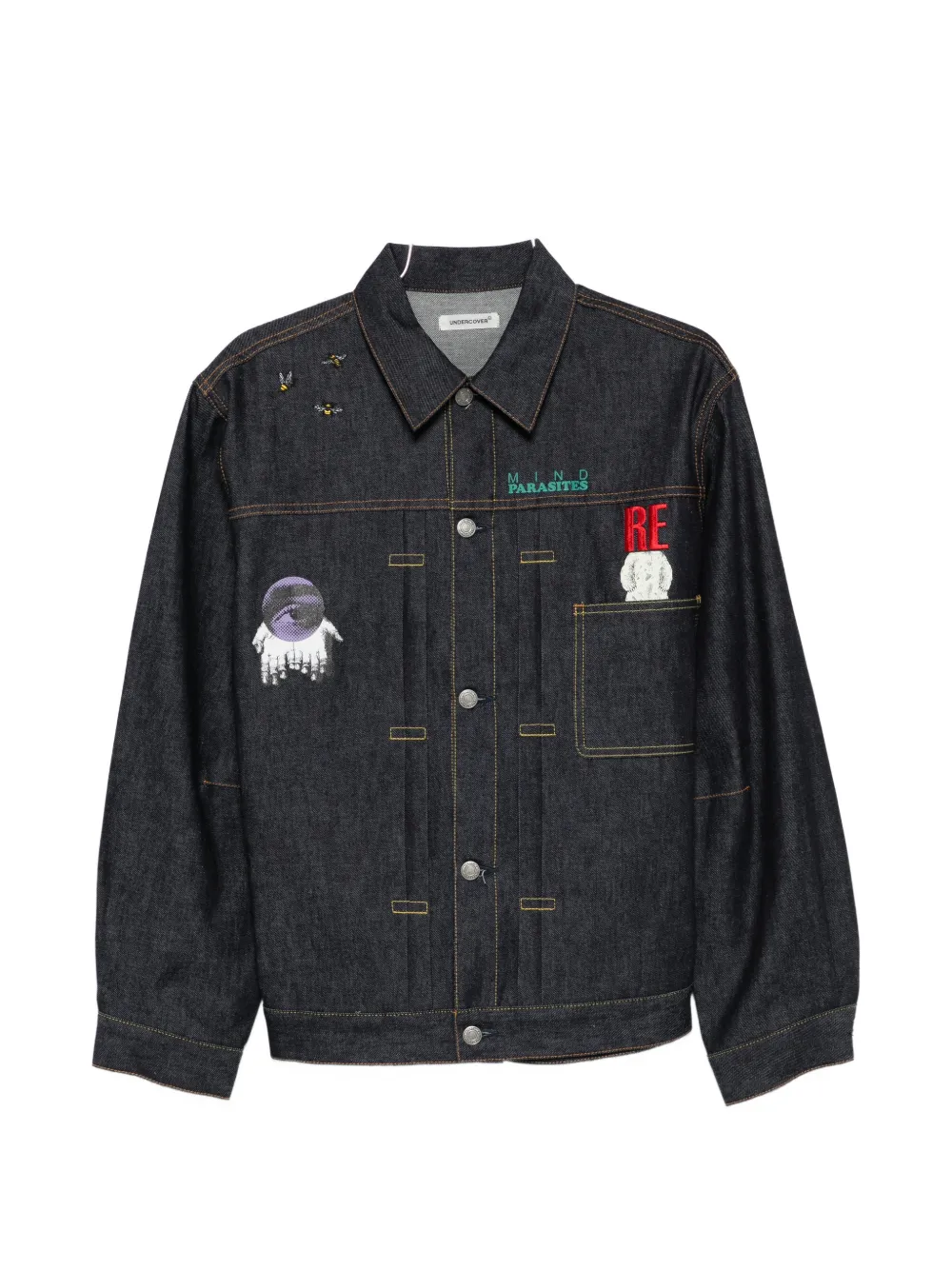 Blue jacket, front view