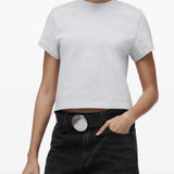 White t-shirt, front view