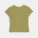 Green t-shirt, back view