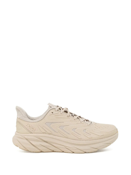 Tan shoes, front view