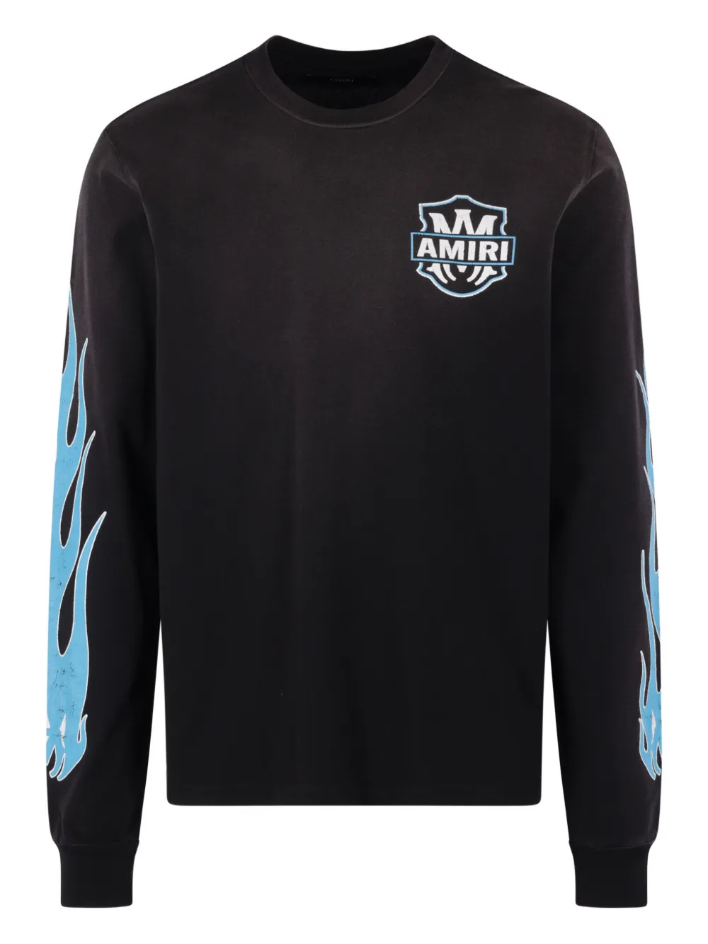 black t-shirt, front view