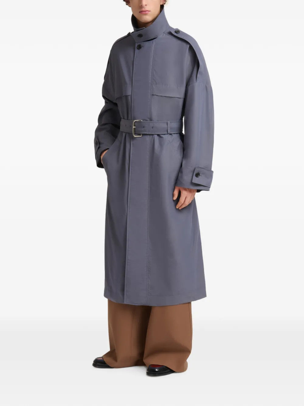 Grey jacket, full body view