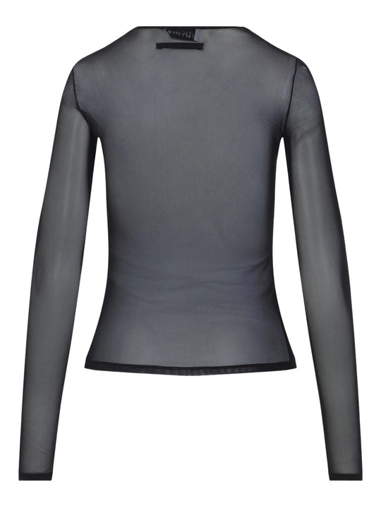 Black top, black view