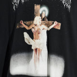 Black t-shirt, front view