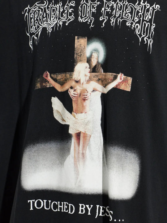 Black t-shirt, front view