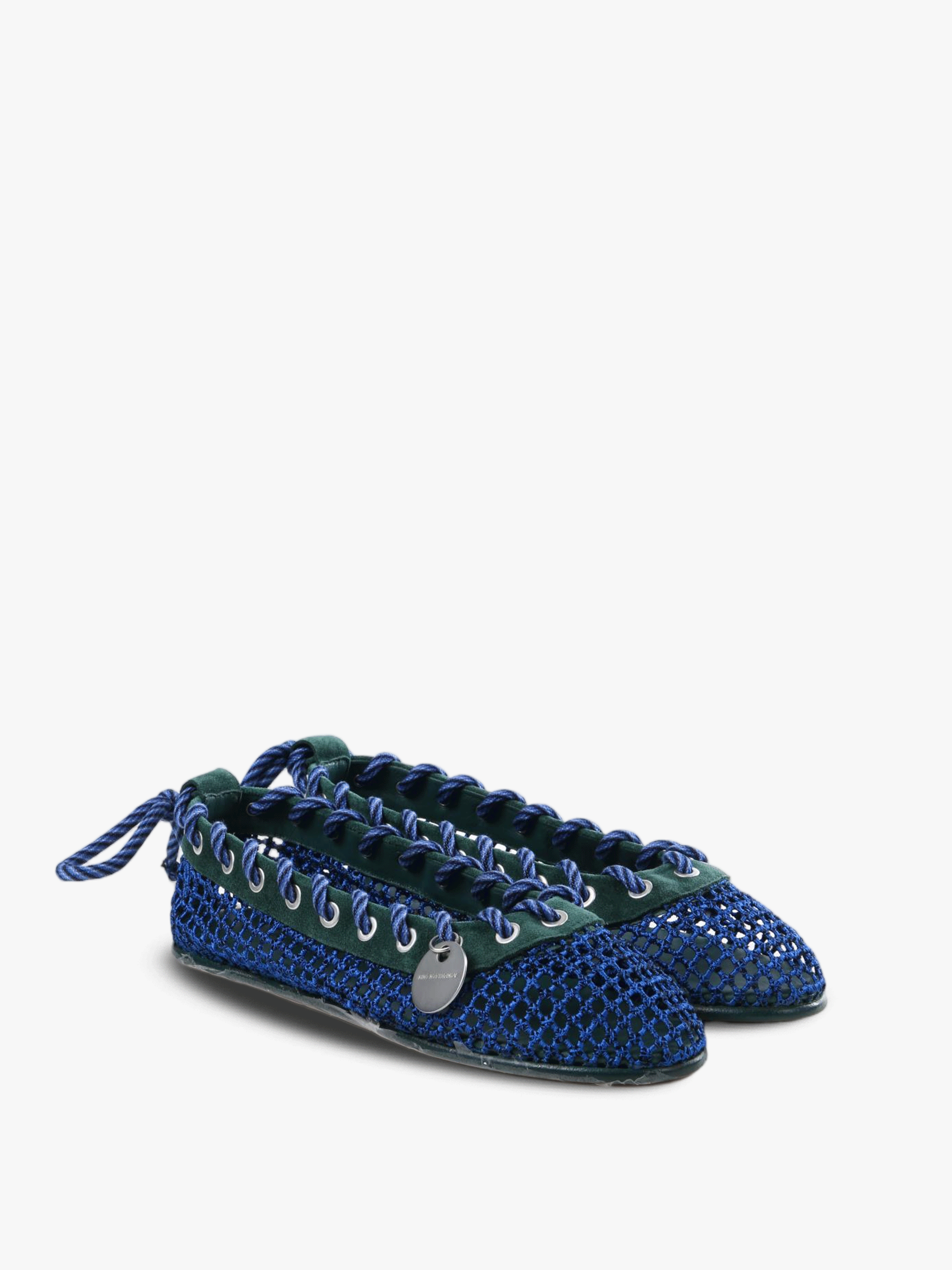 Blue shoe,side view