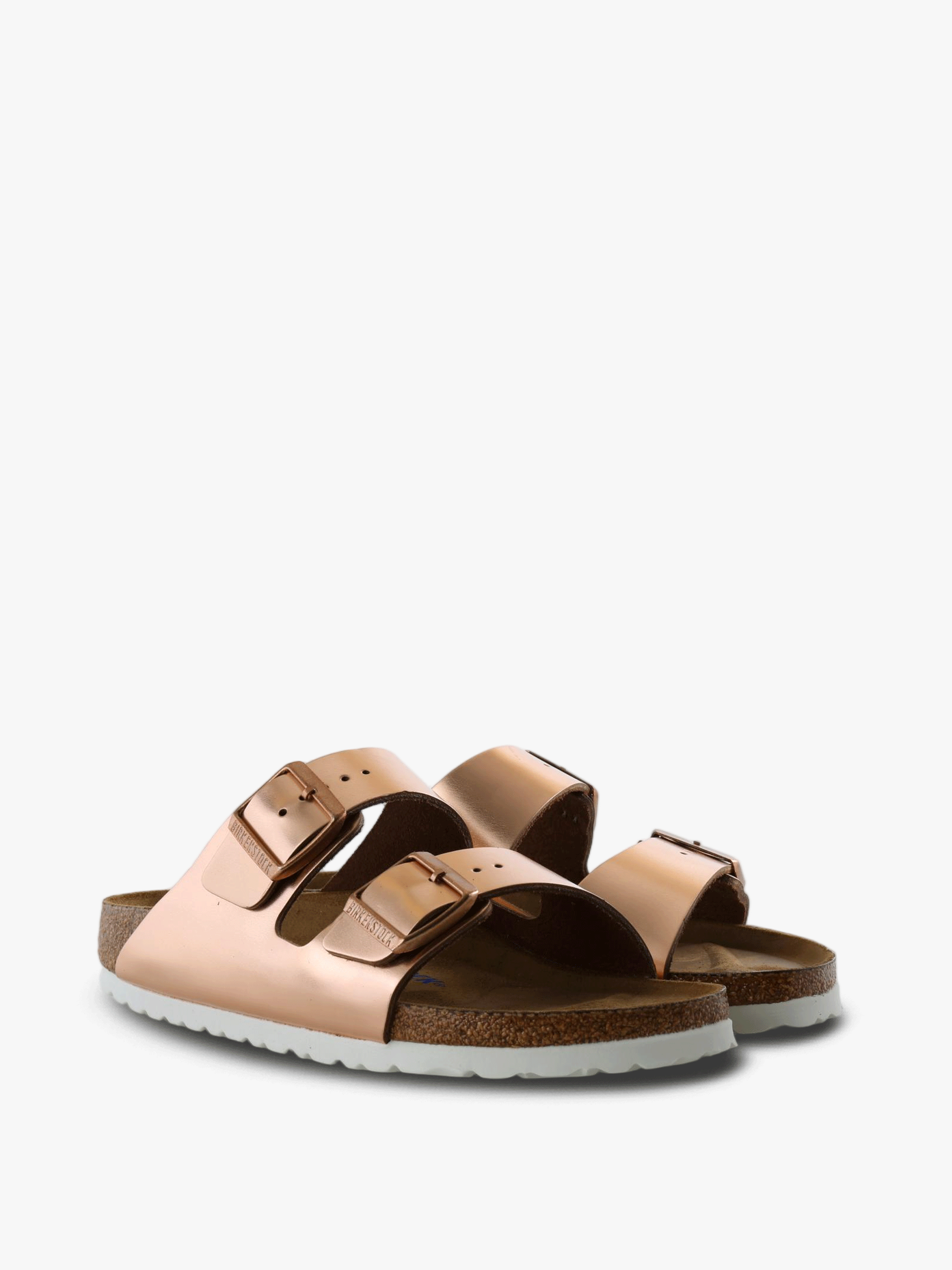 Tan sandals, front view
