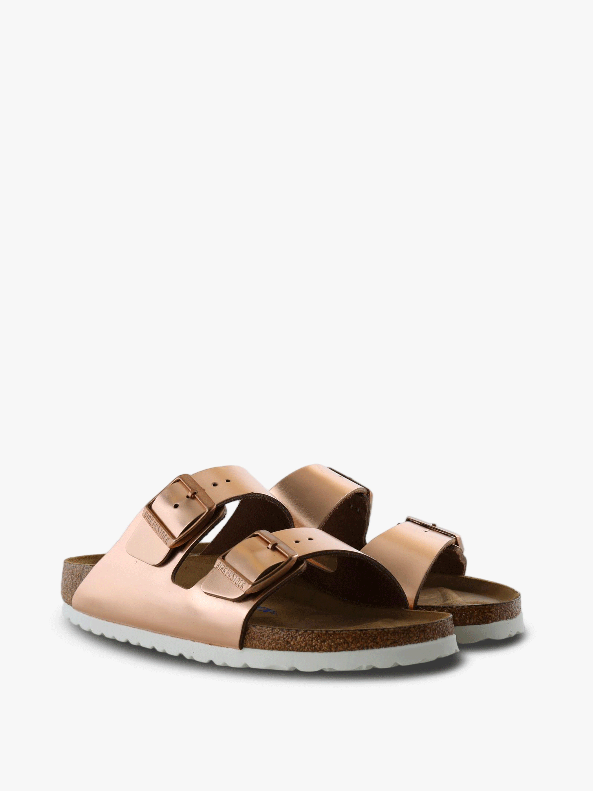 Tan sandals, front view