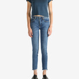 Blue t-shirt, full body view