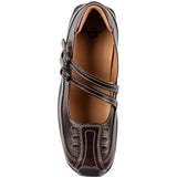 Brown shoes, front view
