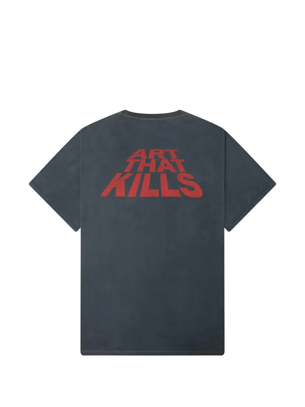 Black t-shirt, back view