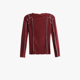 Burgundy t-shirt, front view