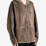 Brown hoodie, full body view