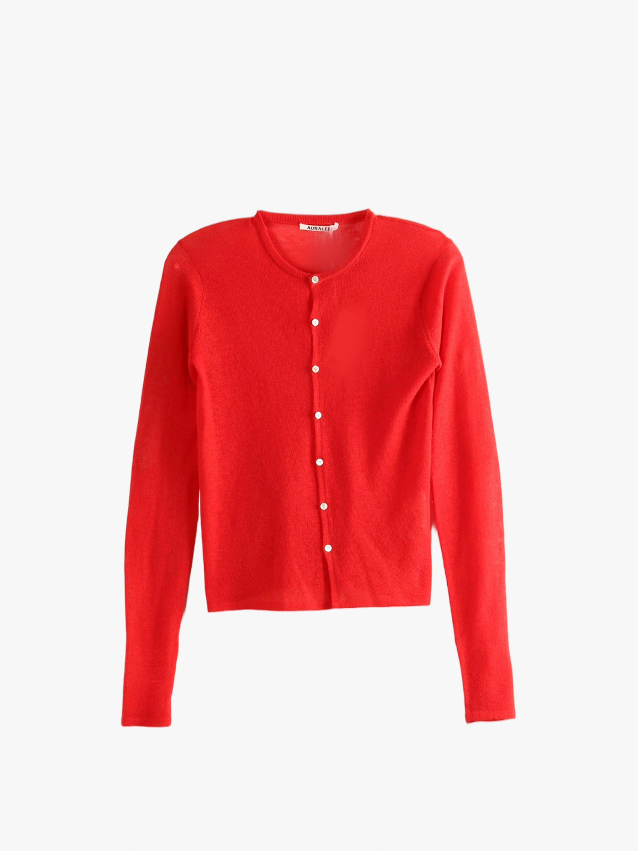 Red knitwear, front view