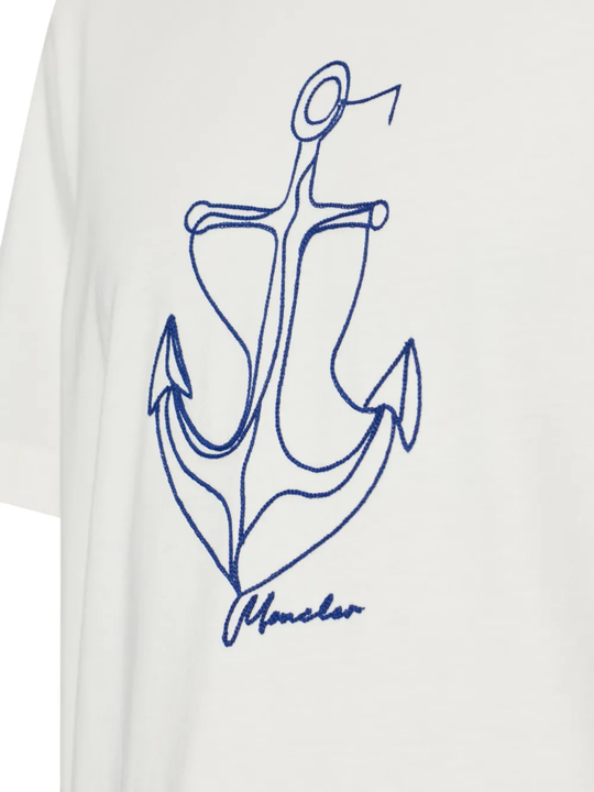 Close up of White t-shirt, showing texture of the cotton fabric