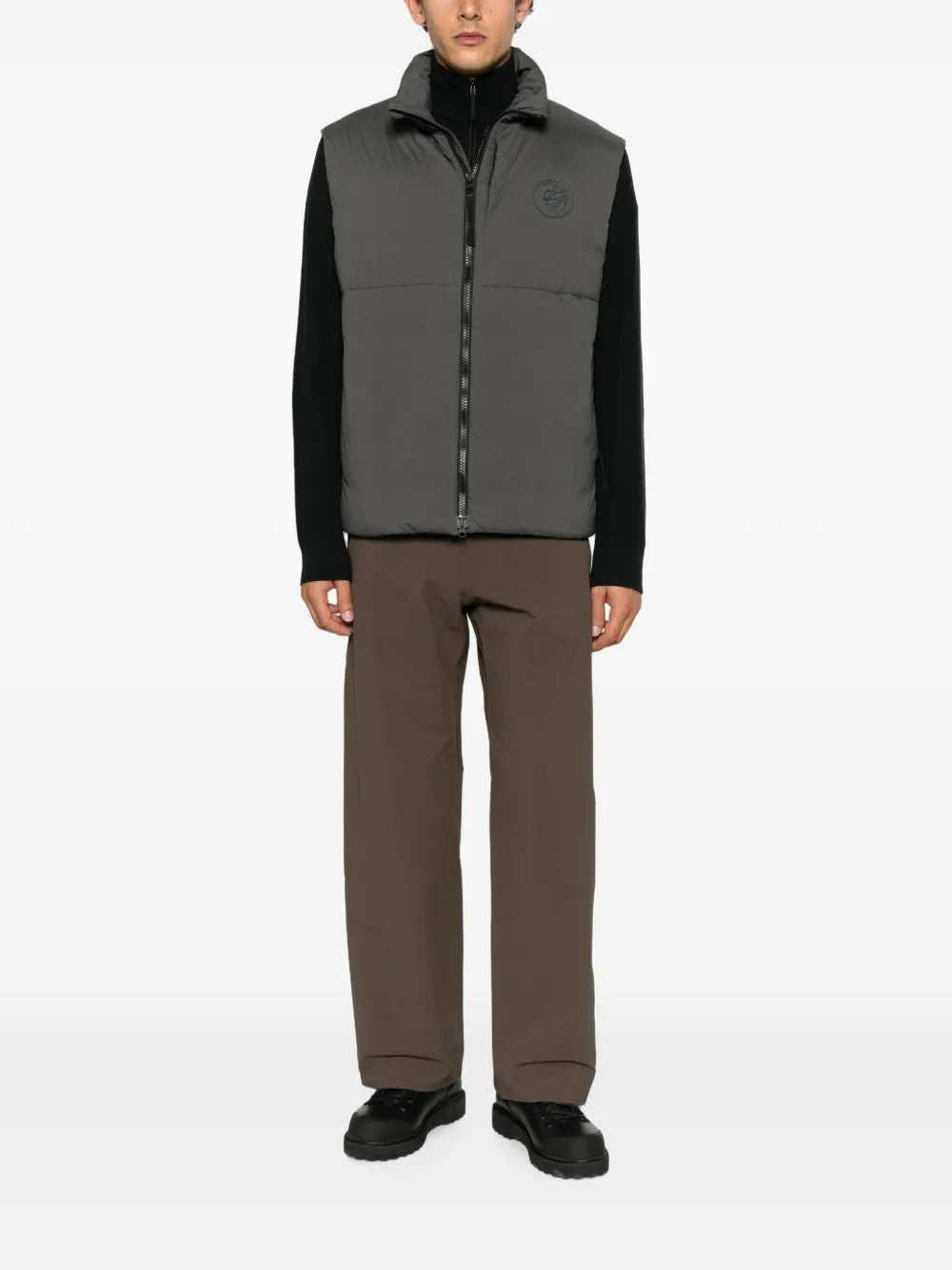 Grey jacket, full body view