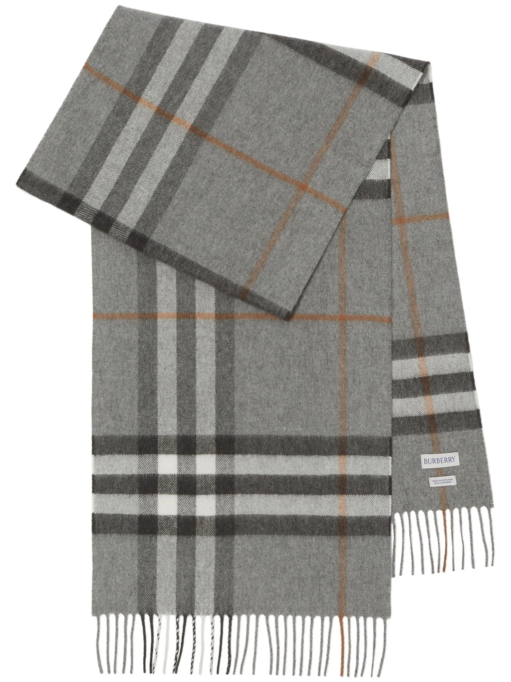 BURBERRY - Unisex Check Cashmere Scarf