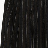 Close up of Black pants, showing texture of the 100% cashmere fabric