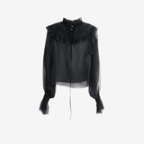 ANN DEMEULEMEESTER - Women Palvi Ruffle Collar Top